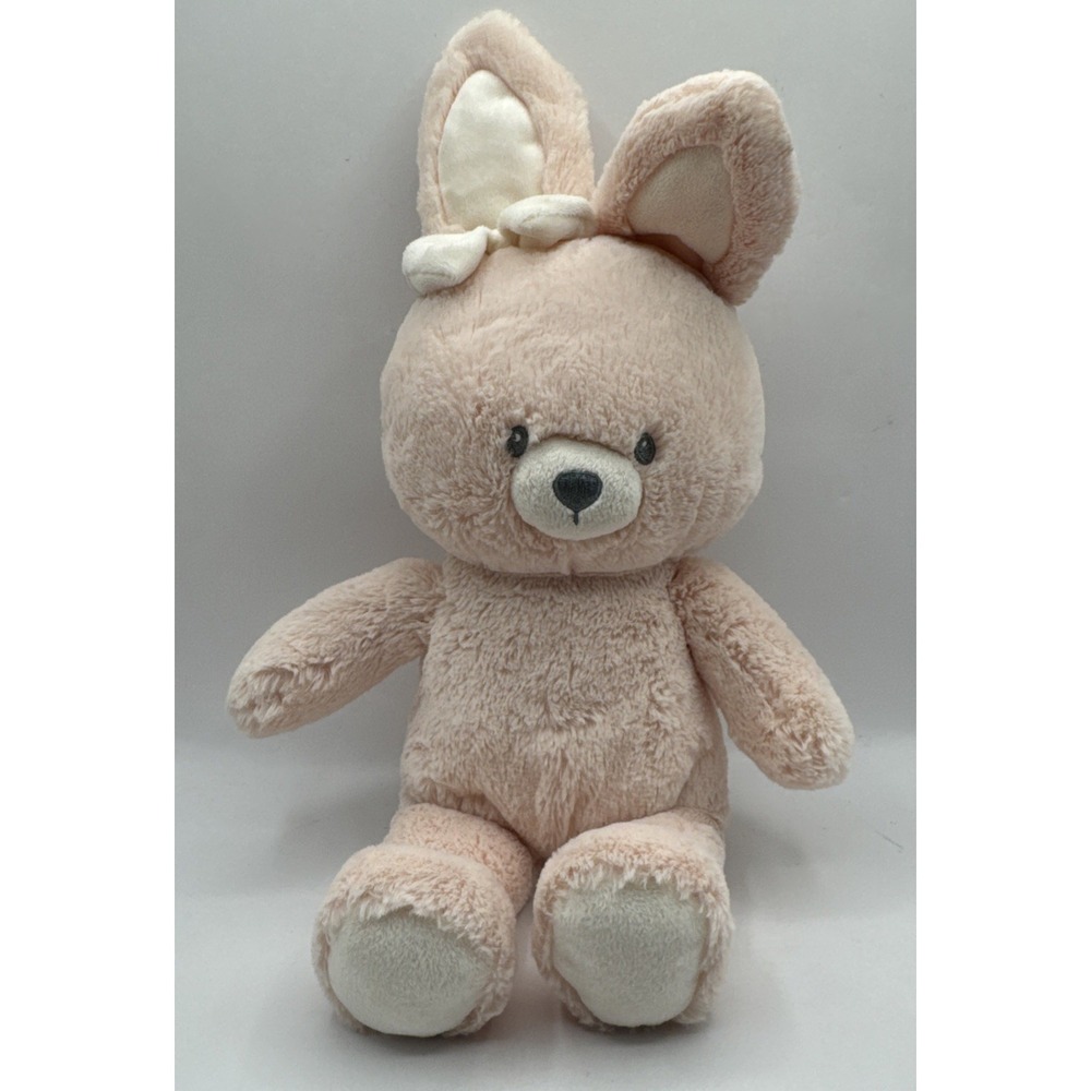 14" Baby Gund Pink Rosie Bunny Bow Soft Plush Stuffed Animal Lovey Toy 6066016